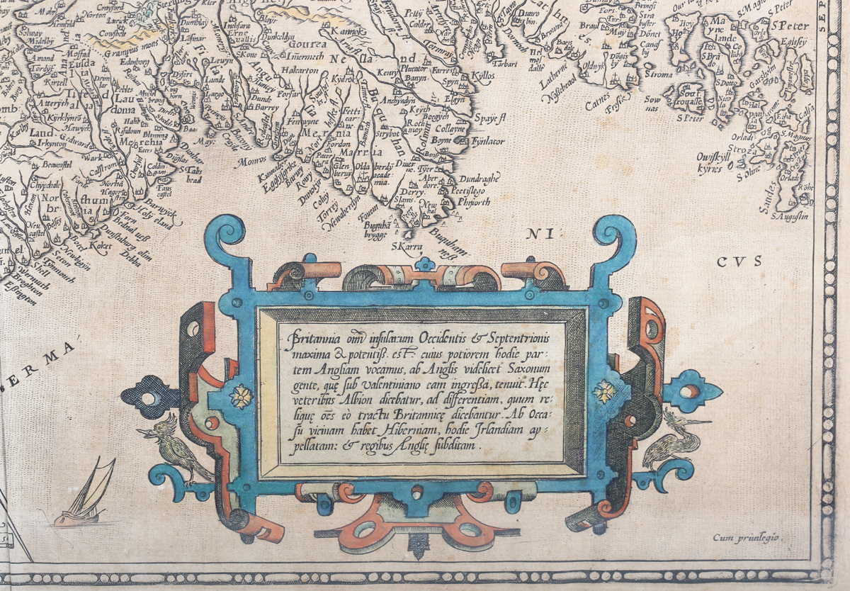 Franz Hogenberg - 'Angliae, Scotiae, Et Hiberniae' (Map of the British Isles), late 16th/early - Image 4 of 7