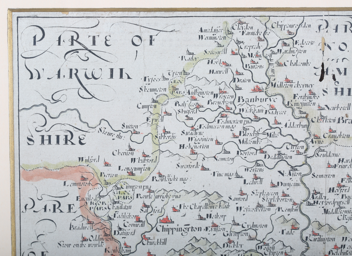 William Hole, after Christopher Saxton - 'Oxoniensis Comitatu' (Map of Oxfordshire), 17th century - Image 4 of 6