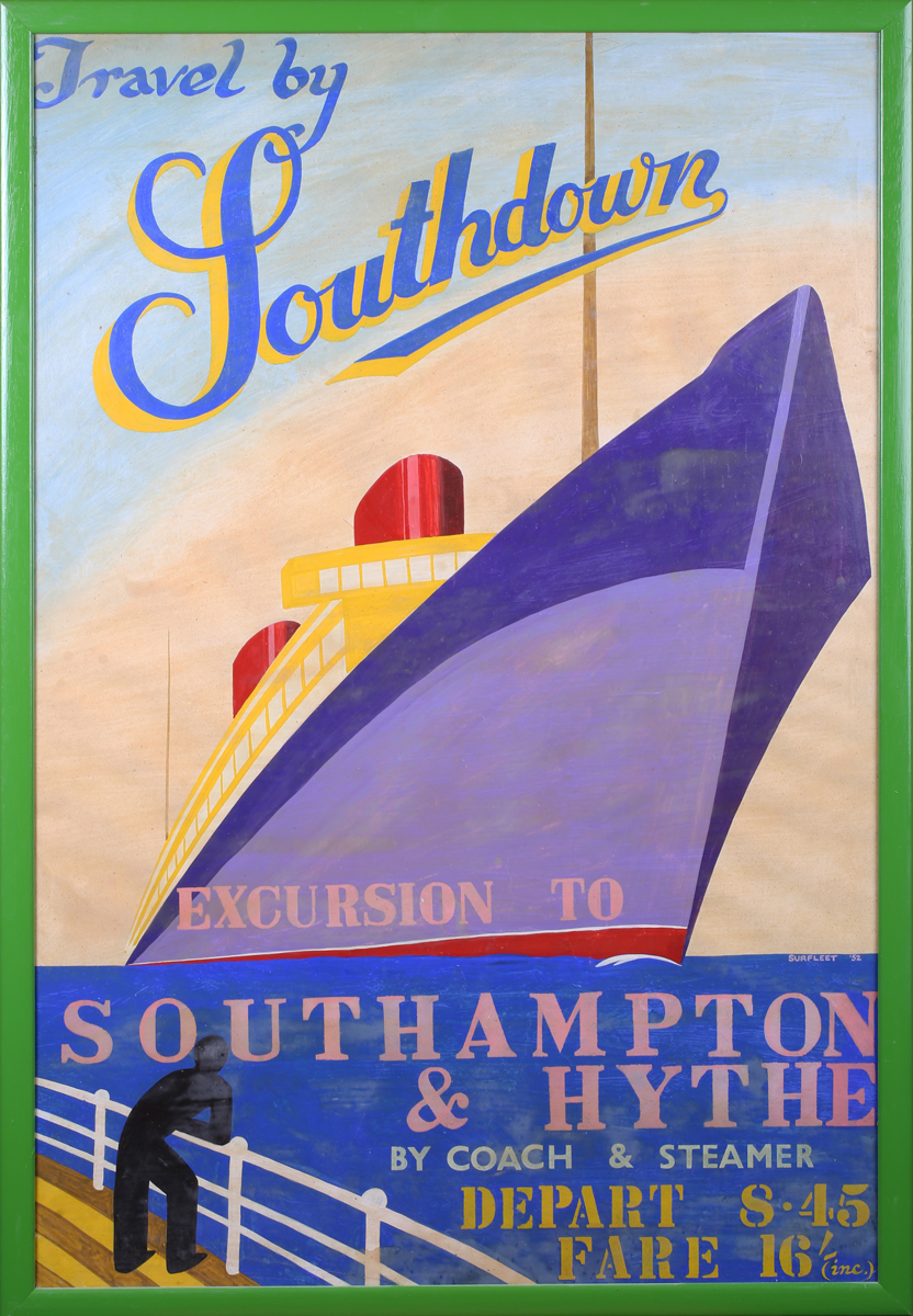 Eric Arthur Surfleet - 'Travel by Southdown Excursion to Southampton & Hythe by Coach & Steamer' (