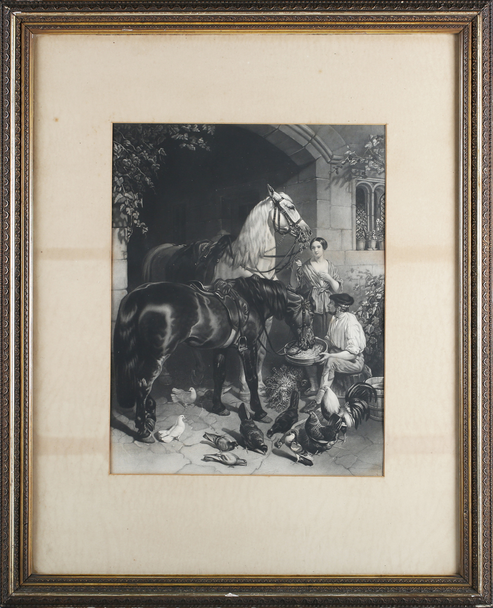 After Augustus Wall Callcott - Returning from Market (Crossing the Stream), 19th century - Image 4 of 15