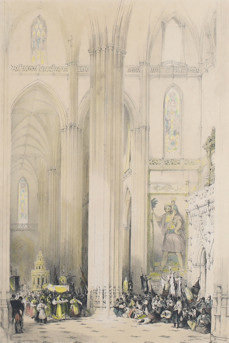 Louis Haghe, after David Roberts - 'The Mosque, Cordova' (Mosque-Cathedral of Córdoba), 19th century - Image 6 of 45