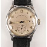 A West End Watch Co Bijou steel cased gentleman's wristwatch, the Longines movement numbered '