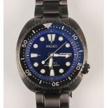 A Seiko Automatic 'Turtle' Diver's 200m Special Edition black finished stainless steel gentleman's