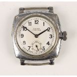 A Rolex Oyster chrome plated cushion cased gentleman's wristwatch, Ref. 2081, circa 1938, the signed