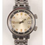 A Hamilton 600 Automatic stainless steel cased diver's bracelet wristwatch with signed jewelled