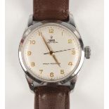 A Tudor Oyster Royal steel circular cased gentleman's wristwatch, the signed silvered dial with gilt