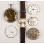 An Oriosa Automatic 9ct gold circular cased gentleman's wristwatch, the signed circular silvered