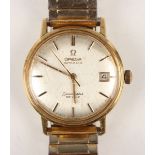 An Omega Automatic Seamaster De Ville gold circular cased gentleman's wristwatch, the signed