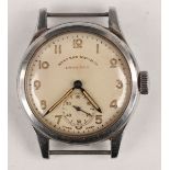 A Longines West End Watch Co stainless steel circular cased gentleman's wristwatch, circa 1944,