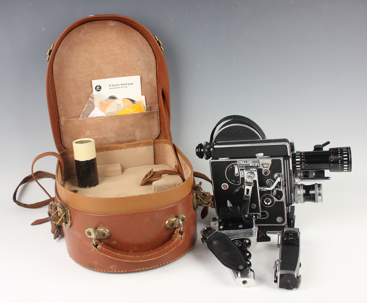 A Paillard Bolex H16 reflex movie camera, serial number 195634, fitted with Kern Paillard Switar 1: