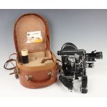 A Paillard Bolex H16 reflex movie camera, serial number 195634, fitted with Kern Paillard Switar 1: