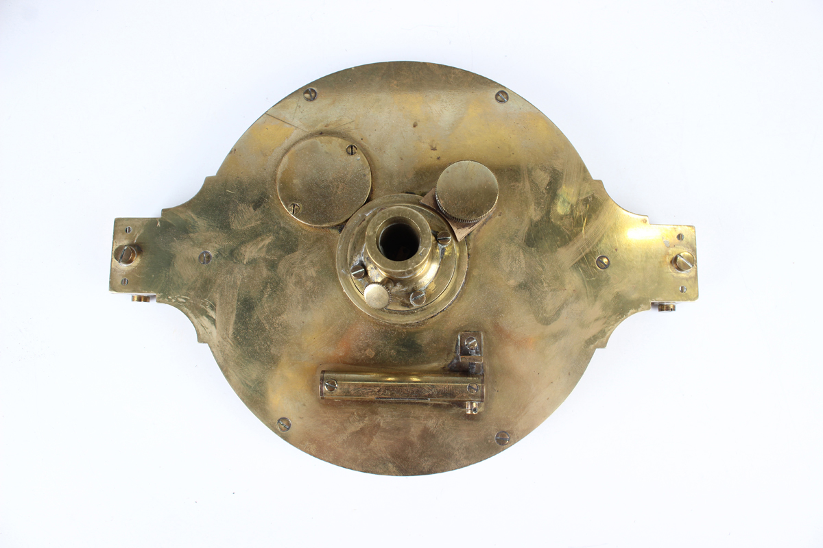 A Victorian brass cased circular miner's dial, the 6-inch silvered dial signed 'James Brown - Image 5 of 10