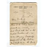 AUTOGRAPH. An autograph letter signed (a.l.s.) by W.G. Grace on London County Cricket Club headed