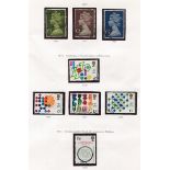 A collection of Great Britain stamps in albums with quantities of 1d reds, Queen Victoria to Queen