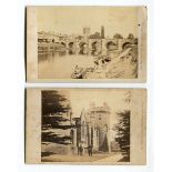 PHOTOGRAPHS. An album containing 21 topographical cartes-de-visites, many by Francis Bedford, leaves