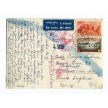 A collection of Switzerland stamps and postal history in two albums with censored mail, postal