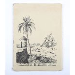 SKETCHES. A folio containing 20 printed sketches of Cartagena titled 'Cartagena La Heroica' by A.