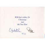 AUTOGRAPHS, QUEEN ELIZABETH II & PRINCE PHILIP. A Christmas card signed in ink, possibly autopen, by