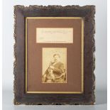 AUTOGRAPH. A photograph of violinist Dr Adolph Brodsky signed, dedicated and dated 1903, framed with