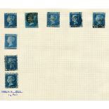 A Great Britain stamp collection in an album with 1840 1d black (5 used), 1841 1d and 2d blue
