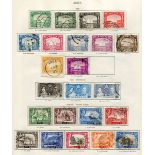 A George VI Crown Album containing a fine used collection with Aden dhows 5 rupees, Bahrain 1938-