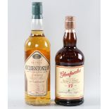 Auchentoshan Lowland single malt Scotch whisky (1), Glenfarclas 17 year old single malt Scotch