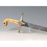 A 19th century 1831 pattern general officer's mameluke sabre with single-edged blade with clipped