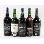 Dow's 1978 crusted port (2), Dow's 1971 crusted port (1), Taylor's 1978 crusted port (1), Martinez