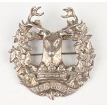 A First World War period silver officer's brooch-fitted Glengarry badge of the Gordon Highlanders,