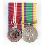 An Elizabeth II Diamond Jubilee Medal 2012, unmarked, and a Cadet Forces Long Service Medal to '