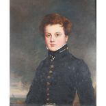 British School - Half Length Portrait of a Royal Navy Midshipman wearing a Snake Clasp Buckle,