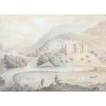 William Beilby of Battersea - Alnwick, the Seat of Early Percy, 18th century watercolour with ink
