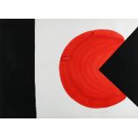 Terry Frost - 'Black into Red', 20th century gouache on paper, signed and dated '76 recto, title and