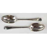 A pair of late Victorian silver bead pattern tablespoons, London 1899 by Charles Boyton, weight