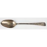 A Victorian Scottish silver bright-cut Old English pattern basting spoon, Edinburgh 1874 by Marshall