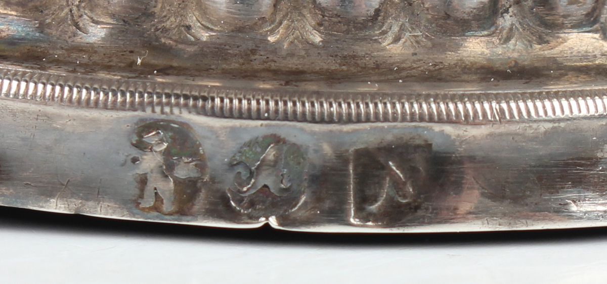 A 19th century Continental Judaic silver spice tower of stepped tapering form with filigree - Image 2 of 3