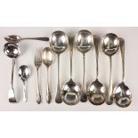 A set of six George V silver Old English pattern soup spoons, Sheffield 1925 by Cooper Brothers &