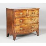 A George IV mahogany chest of two short and two long drawers, on bracket feet, height 86cm, width