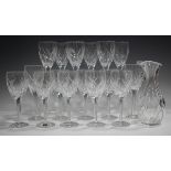 A set of eight red wine and eight white wine Waterford John Rocha Signature pattern glasses, heights