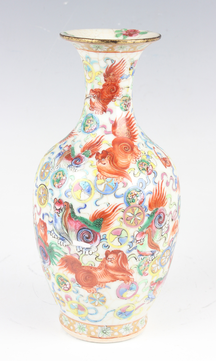 A Chinese famille verte porcelain ginger jar and cover, late 19th century, painted with opposing - Image 25 of 39