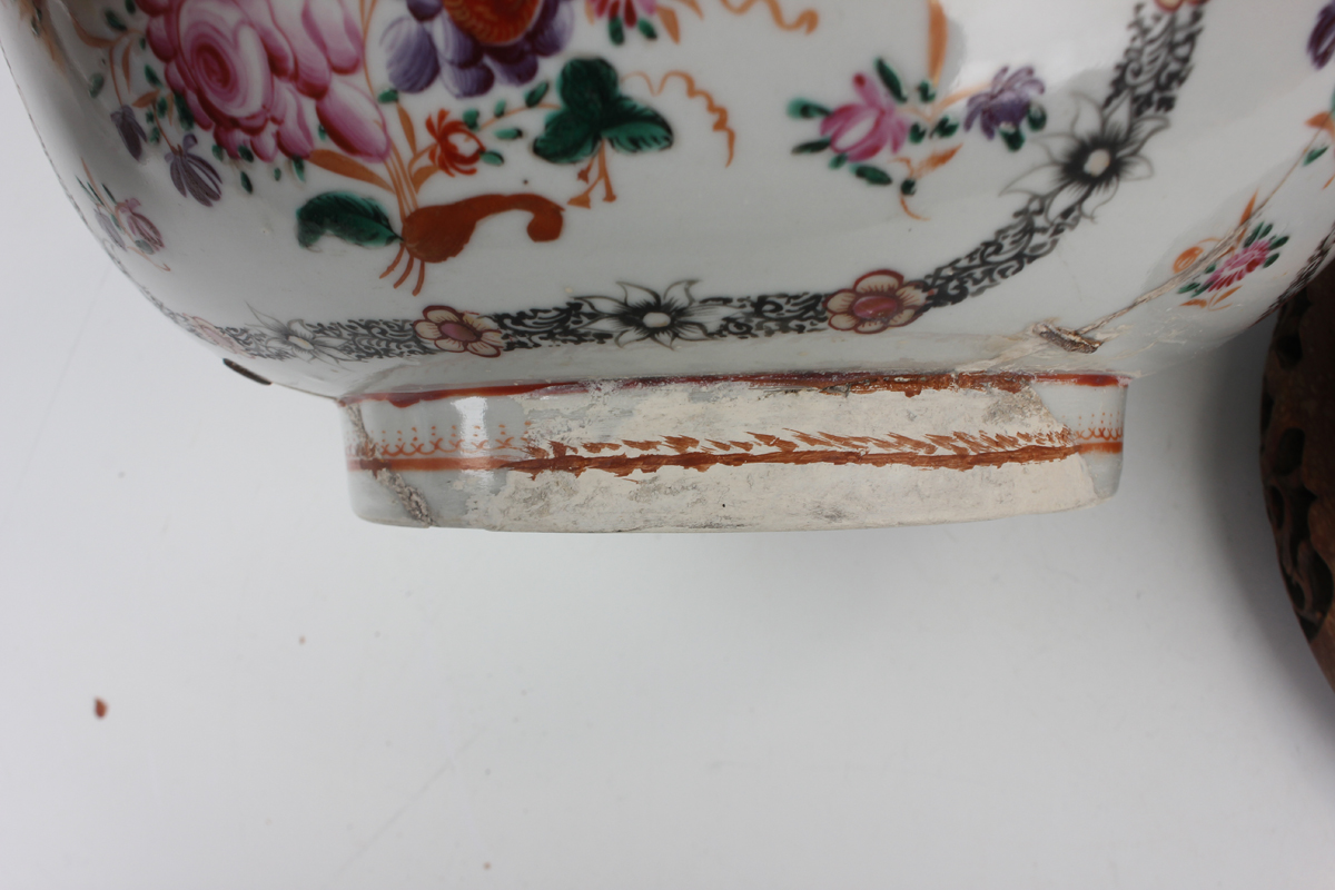 A Chinese porcelain punch bowl, late 19th century, of steep-sided circular form, the exterior - Image 8 of 51