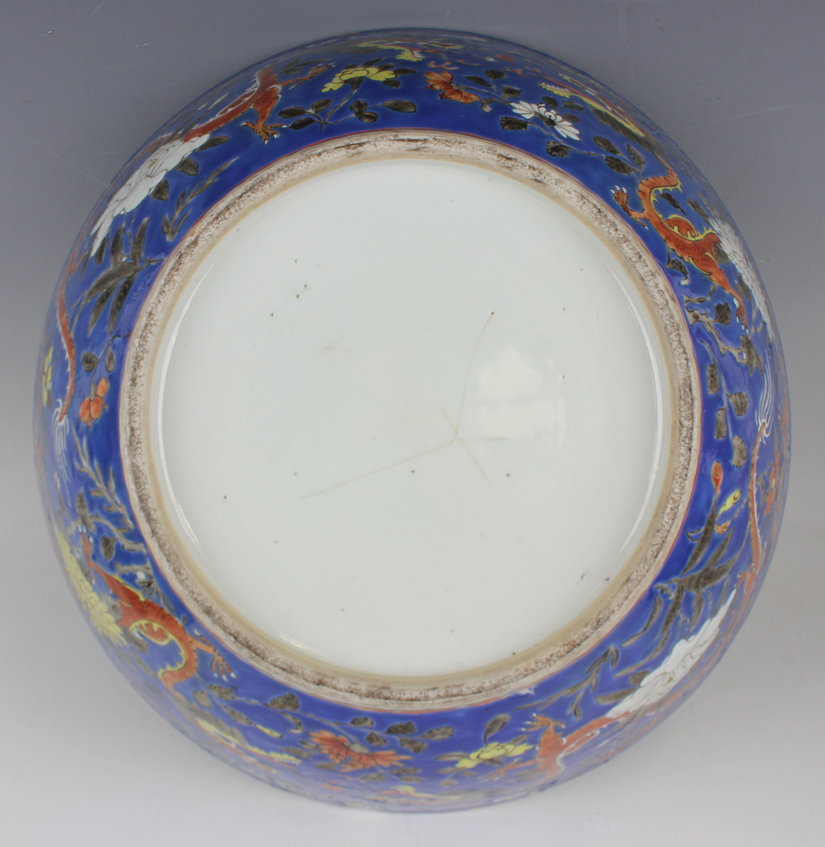 A Chinese porcelain punch bowl, late 19th century, of steep-sided circular form, the exterior - Image 41 of 51