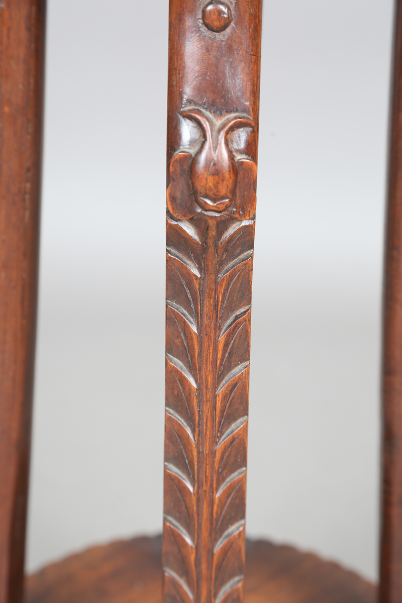 A Chinese hardwood jardinière stand, early 20th century, the circular top with beaded border above a - Image 17 of 22