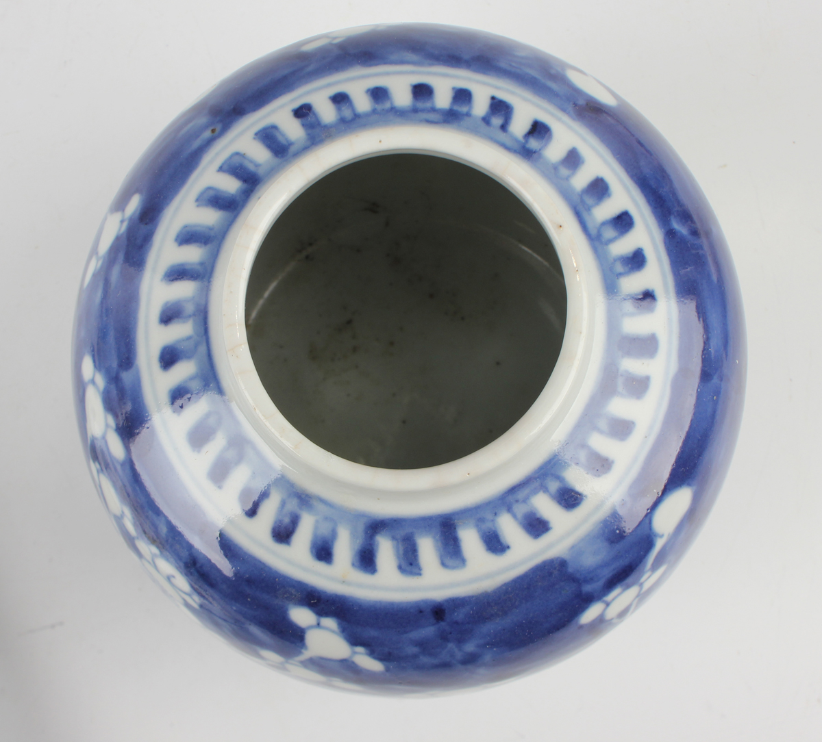 A Chinese blue and white porcelain baluster jar and cover, mark of Kangxi but late 19th century, - Image 8 of 49