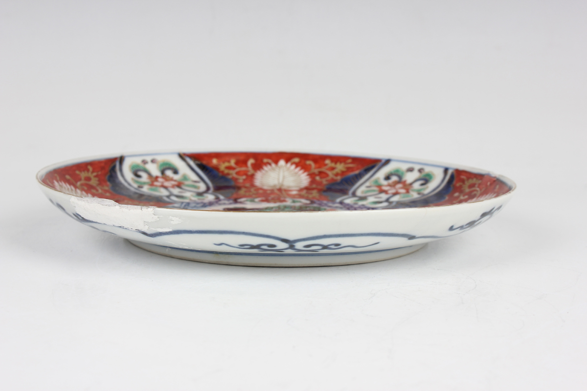 A group of three Japanese Imari porcelain bowls, two covers and three dishes, Meiji period, - Image 37 of 53