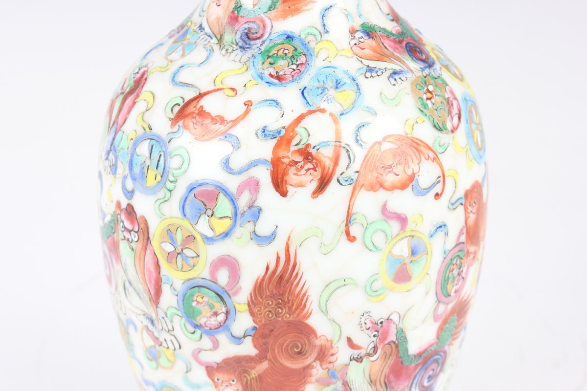 A Chinese famille verte porcelain ginger jar and cover, late 19th century, painted with opposing - Image 13 of 39