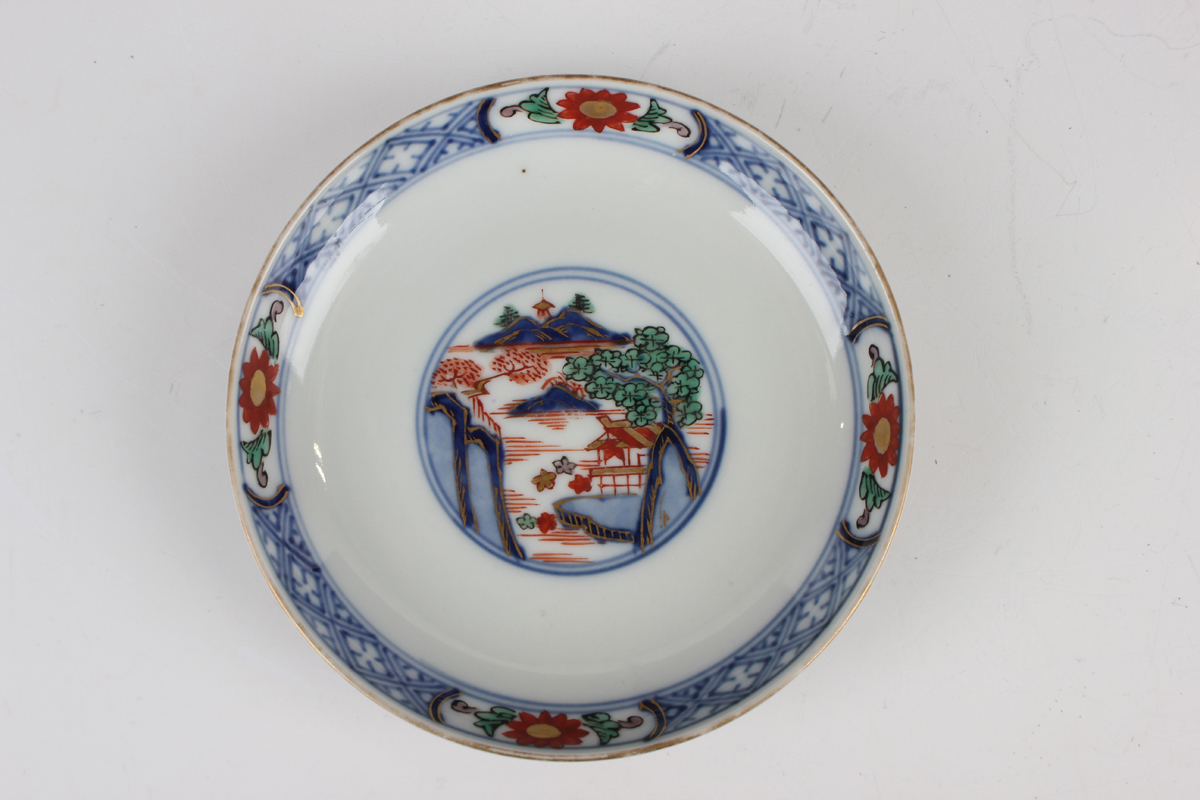 A group of three Japanese Imari porcelain bowls, two covers and three dishes, Meiji period, - Image 27 of 53