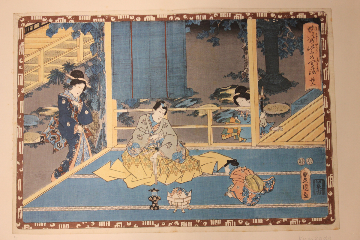 A Chinese watercolour painting on paper fan panel, early 20th century, painted with two geese and - Image 18 of 31