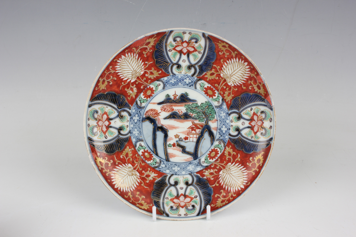 A group of three Japanese Imari porcelain bowls, two covers and three dishes, Meiji period, - Image 48 of 53