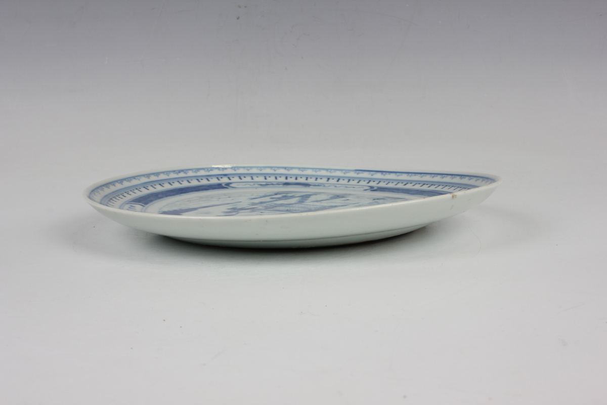 A small group of Chinese blue and white export porcelain, 18th century and later, including a - Image 15 of 32